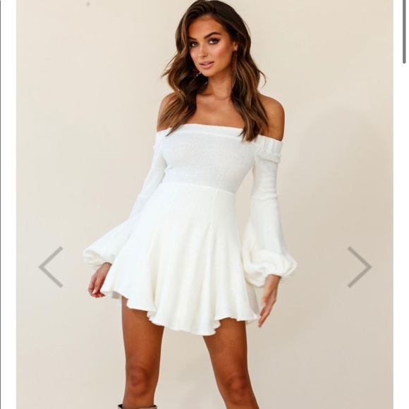 Selfie Leslie Dresses & Skirts - Off White Selfie Leslie Sweater Dress